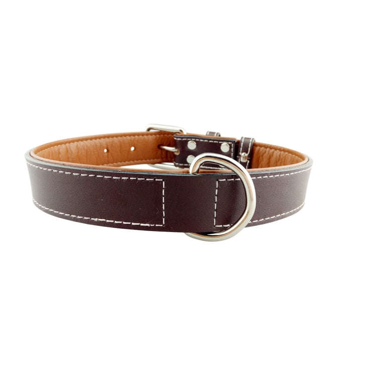 Leather Pet Dog Collar Pet Products Big Dog Collar, Size: M, 2 * 42cm(Complexion)