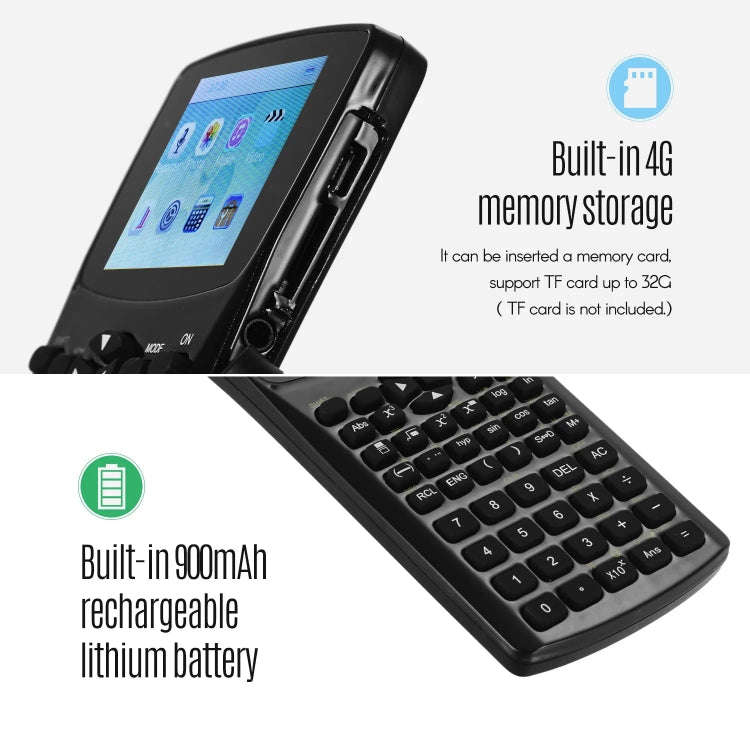 Multi-function Portable 2.4 inch Display Screen Scientific Calculator, Support Sound Recording / ...