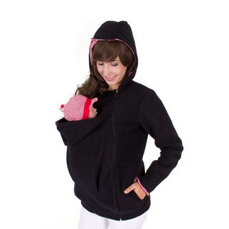 Three-in-one Multi-function Mother Kangaroo Zipper Hoodie Coat with Front Cap Size: XXL, Chest: 1...