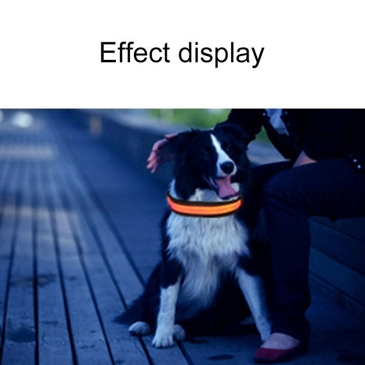 Medium and Large Dog Pet Solar + USB Charging LED Light Collar, Neck Circumference Size: L, 50-60...