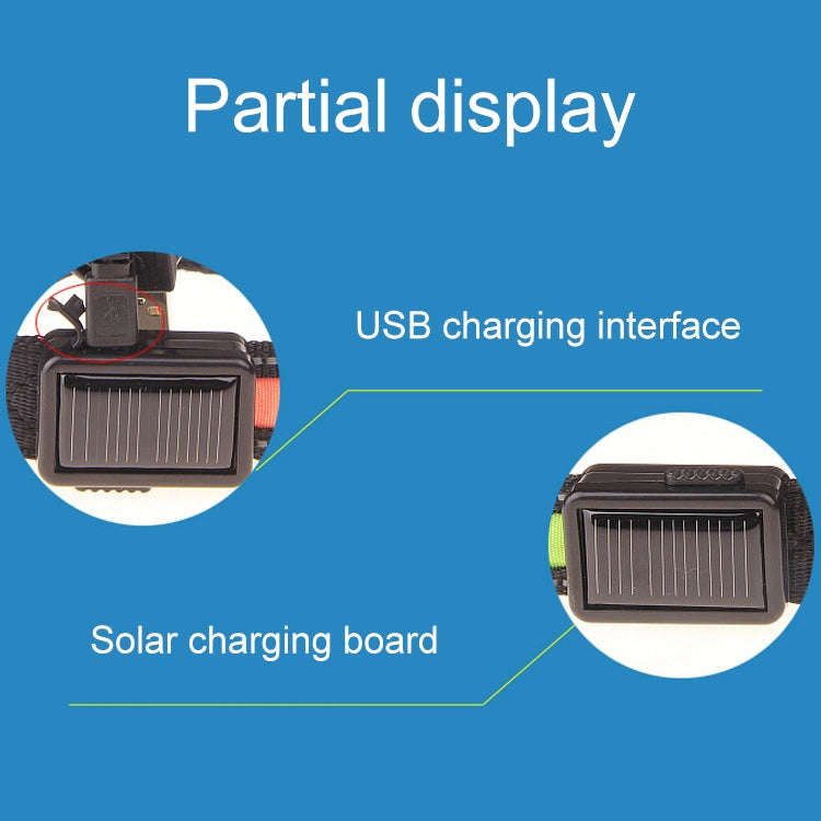 Medium and Large Dog Pet Solar + USB Charging LED Light Collar, Neck Circumference Size: L, 50-60...