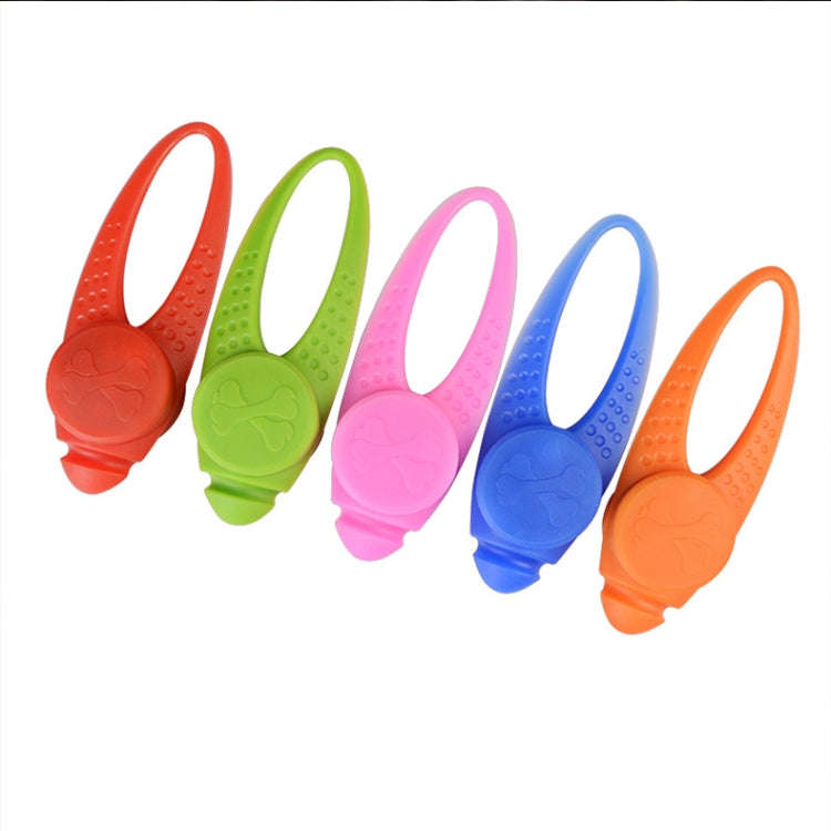 LED Night Light Pet Safety Collar Silicone Pendant (Blue)