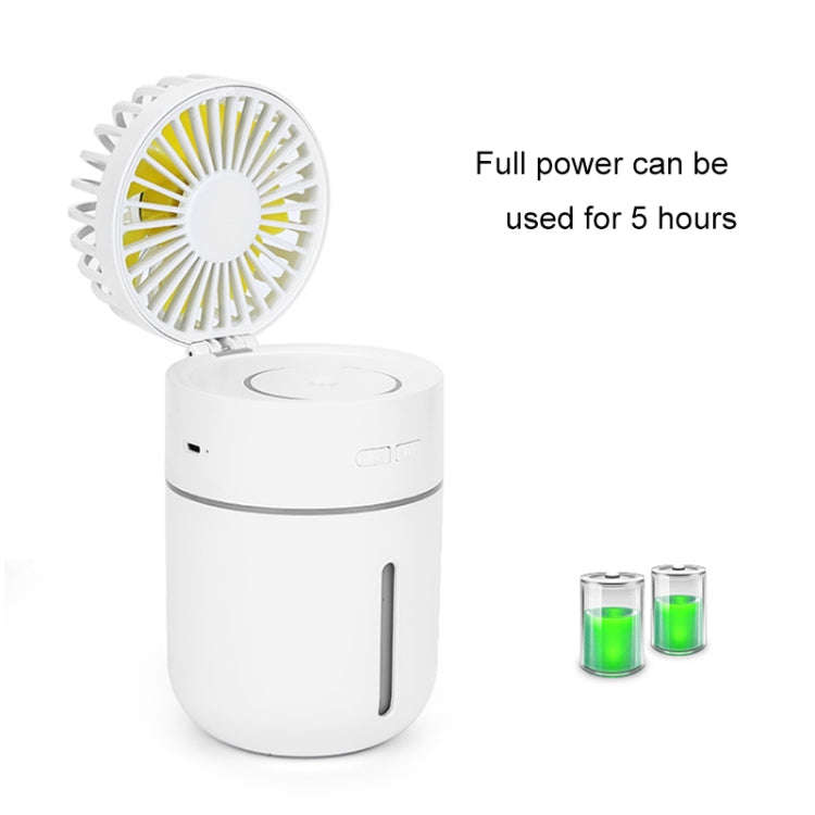 T9 Portable Adjustable USB Charging Desktop Humidifying Fan with 3 Speed Control (Blue)