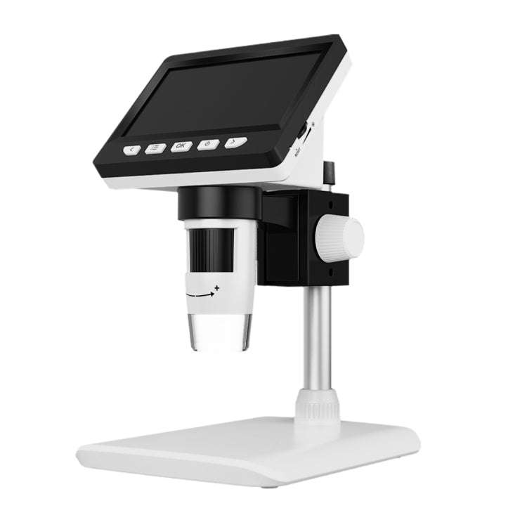 50X-1000X 1080P Portable Electronic Digital Desktop Microscope with LED Light (White)