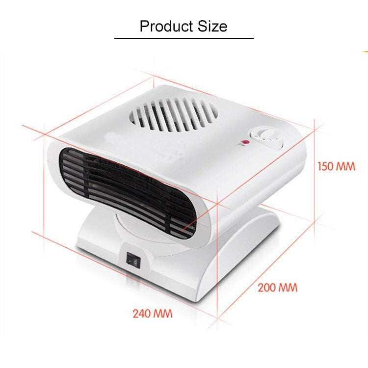Mini Shaking Head Radiator Warmer Electric Heater Warm Air Blower (Green)