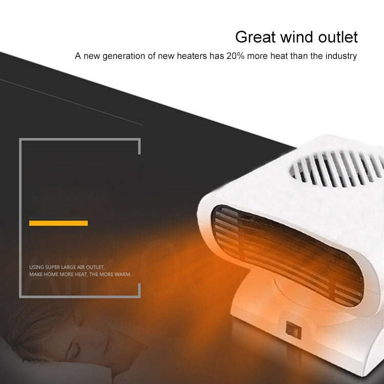 Mini Shaking Head Radiator Warmer Electric Heater Warm Air Blower (Green)