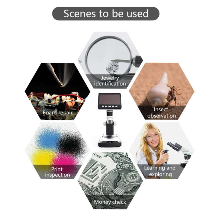inskam306 1080P 4.3 inch Display Screen HD Digital Microscope