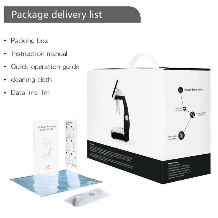 inskam306 1080P 4.3 inch Display Screen HD Digital Microscope