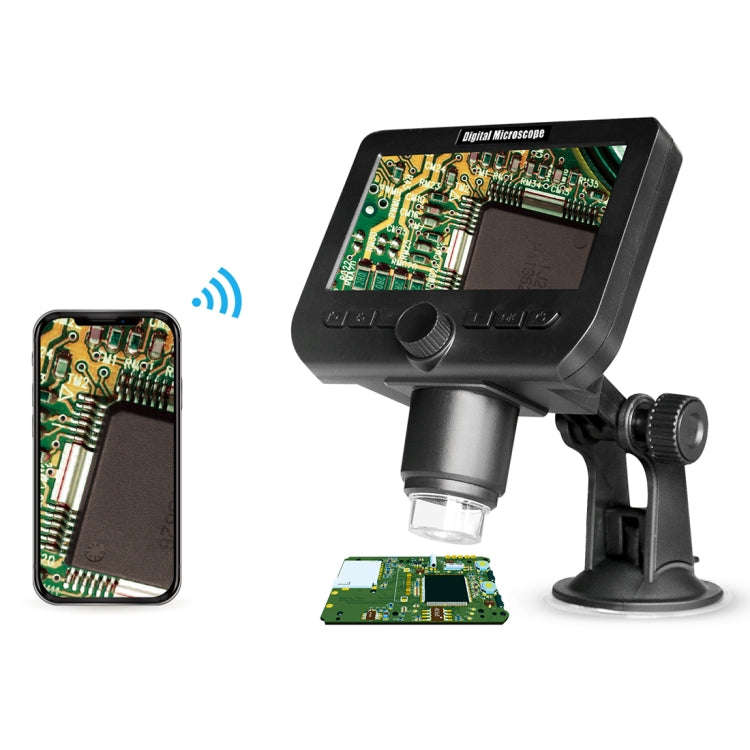 inskam317 1080P 4.3 inch LCD Screen WiFi HD Digital Microscope, Sucker Bracket