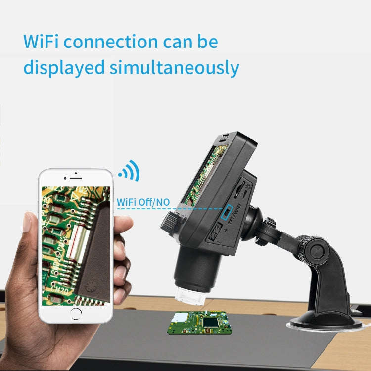 inskam317 1080P 4.3 inch LCD Screen WiFi HD Digital Microscope, Sucker Bracket