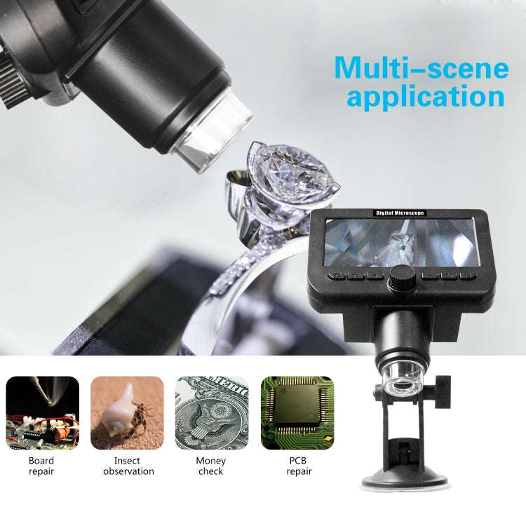 inskam317 1080P 4.3 inch LCD Screen WiFi HD Digital Microscope, Sucker Bracket