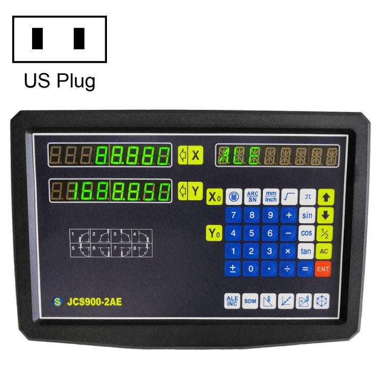 JCS900-2AE Two Axes Digital Readout Display Milling Lathe Machine, US Plug