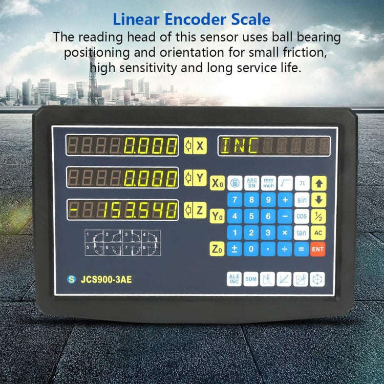 JCS900-3AE Three Axes Digital Readout Display Milling Lathe Machine, EU Plug