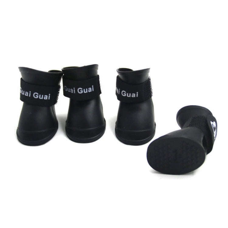 Lovely Pet Dog Shoes Puppy Candy Color Rubber Boots Waterproof Rain Shoes, S, Size:  4.3 x 3.3cm(...
