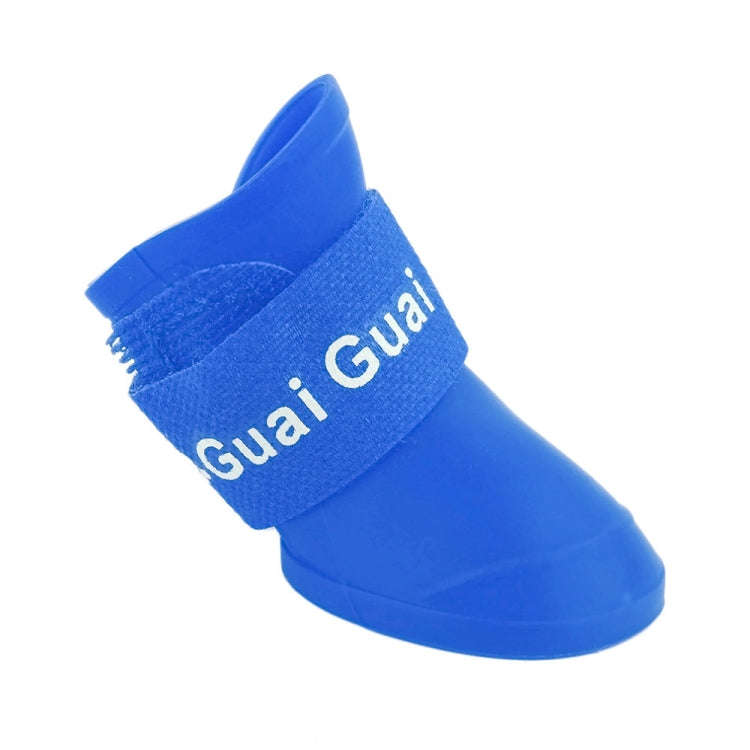Lovely Pet Dog Shoes Puppy Candy Color Rubber Boots Waterproof Rain Shoes, S, Size:  4.3 x 3.3cm(...