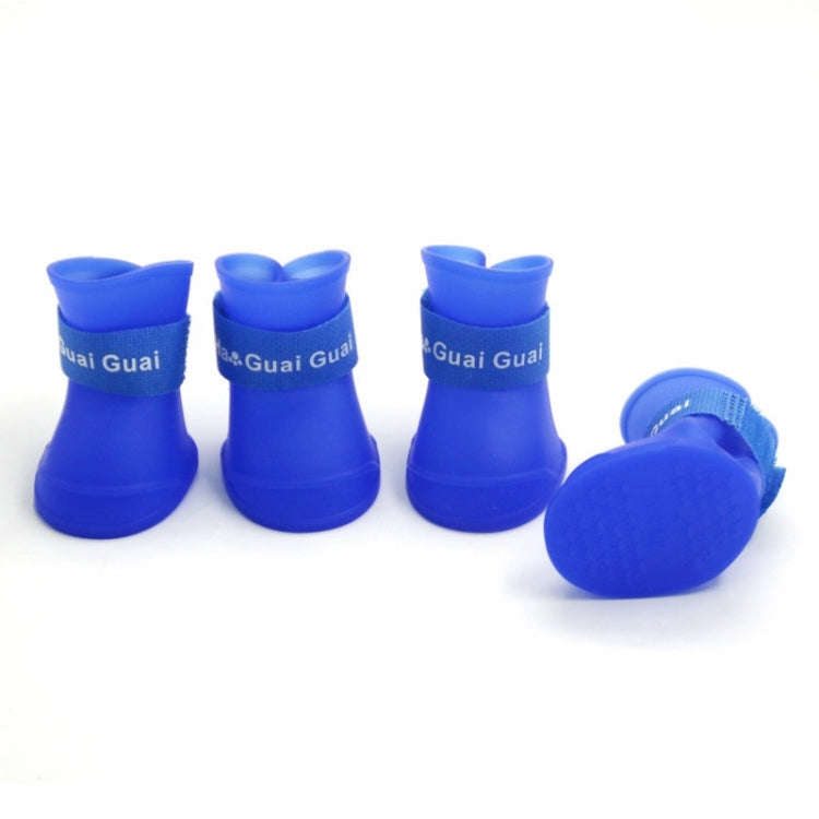 Lovely Pet Dog Shoes Puppy Candy Color Rubber Boots Waterproof Rain Shoes, M, Size:  5.0 x 4.0cm(...