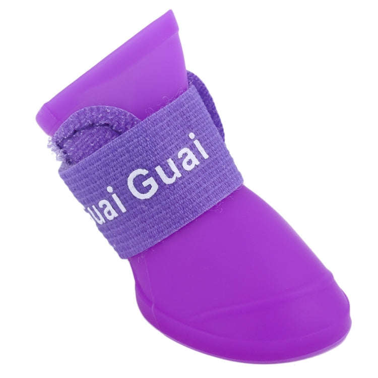Lovely Pet Dog Shoes Puppy Candy Color Rubber Boots Waterproof Rain Shoes, M, Size:  5.0 x 4.0cm(...