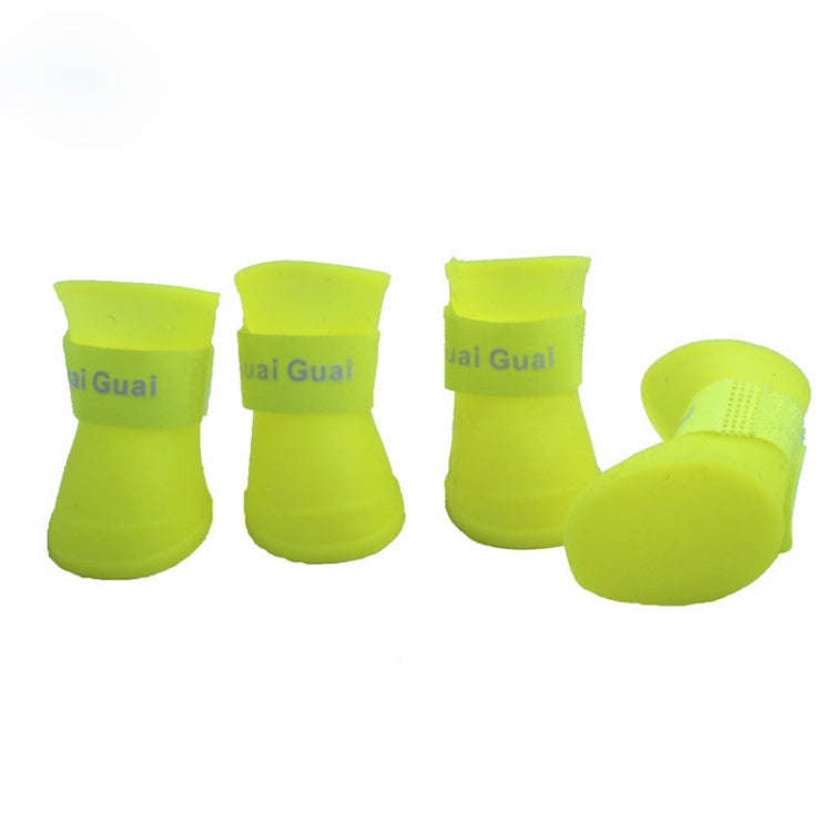 Lovely Pet Dog Shoes Puppy Candy Color Rubber Boots Waterproof Rain Shoes, M, Size:  5.0 x 4.0cm(...