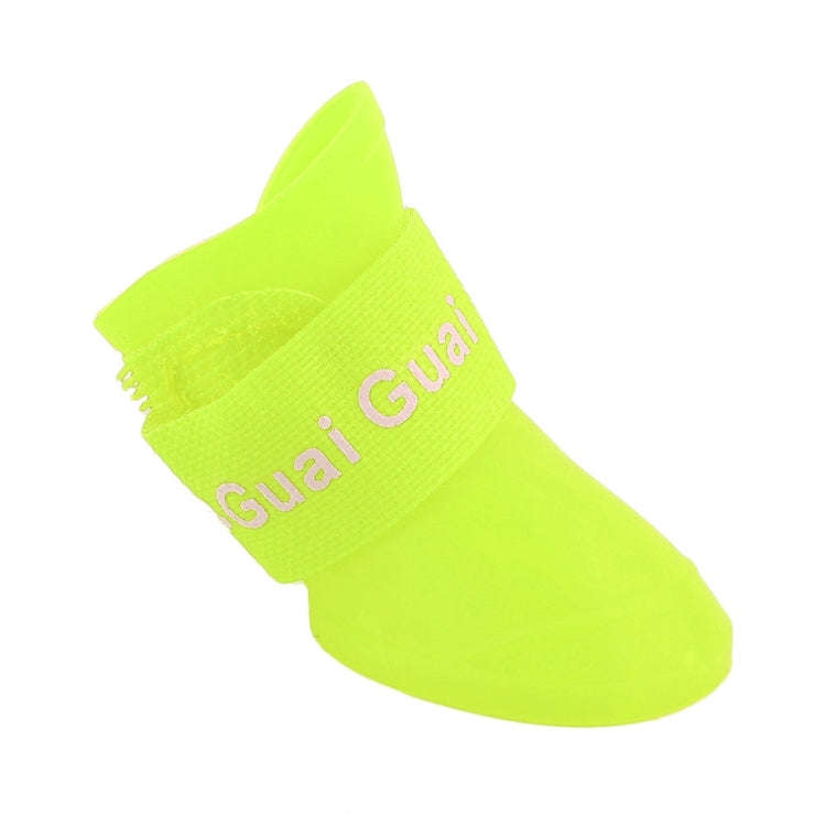 Lovely Pet Dog Shoes Puppy Candy Color Rubber Boots Waterproof Rain Shoes, M, Size:  5.0 x 4.0cm(...