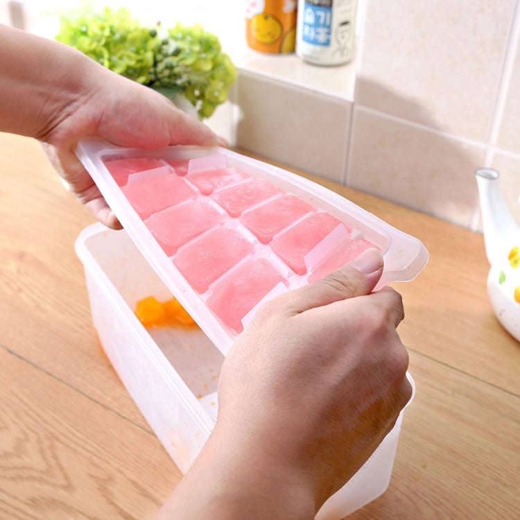 Small Square Ice Mold Trays Multi-layer Mold with Cover Ice Storage Box, 4 Layers