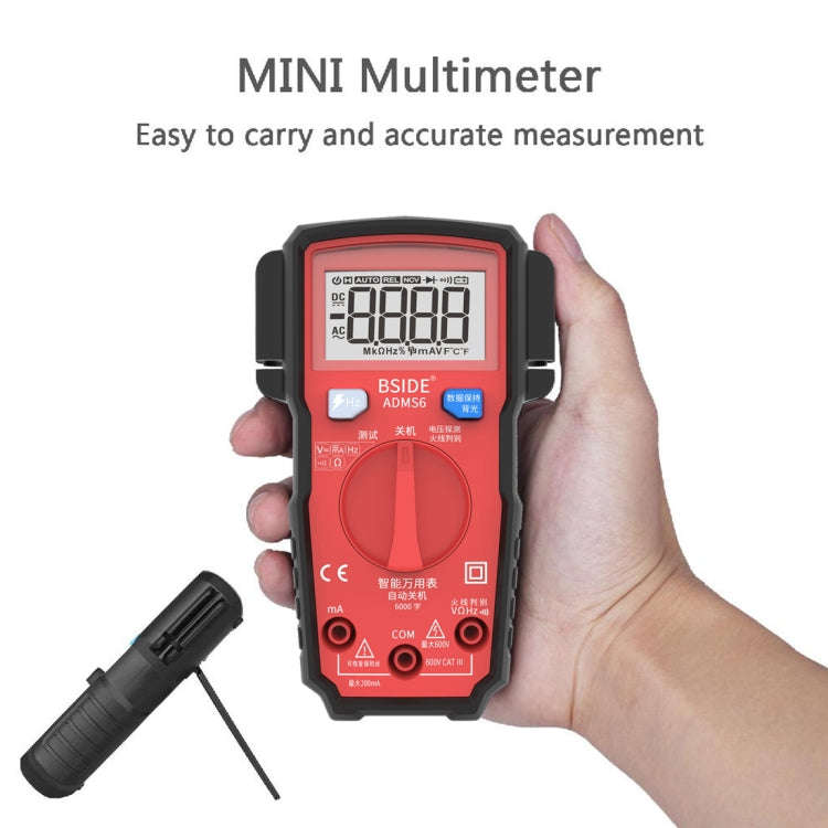 BSIDE ADMS6 High-precision Fully Automatic Small Digital Intelligent Multimeter with HD Digital D...