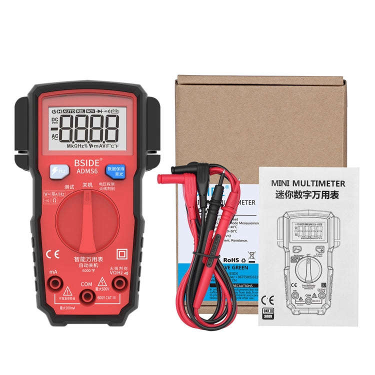 BSIDE ADMS6 High-precision Fully Automatic Small Digital Intelligent Multimeter with HD Digital D...