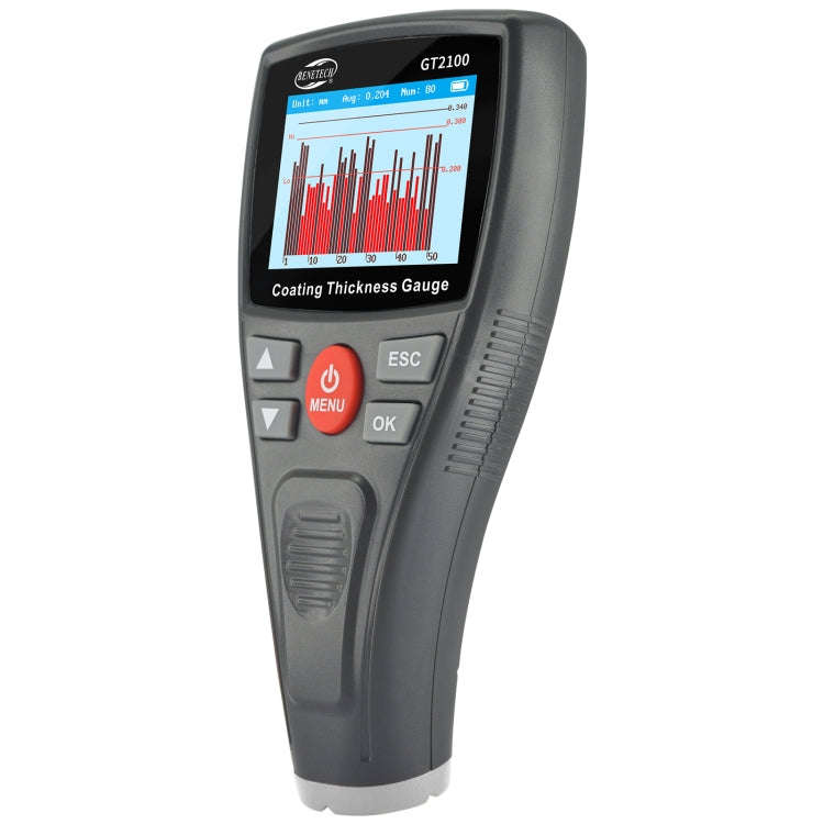 BENETECH GT2100 Digital Anemometer Coating Thickness Gauge Color Screen Car Paint Thickness Teste...