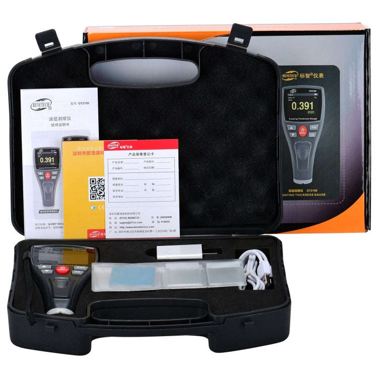 BENETECH GT2100 Digital Anemometer Coating Thickness Gauge Color Screen Car Paint Thickness Teste...
