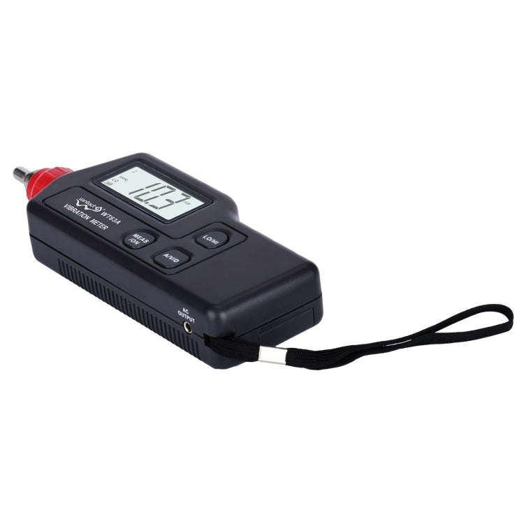 Wintact WT63A Vibration Meter Digital Tester Vibrometer Analyzer Acceleration Velocity(Black Red)