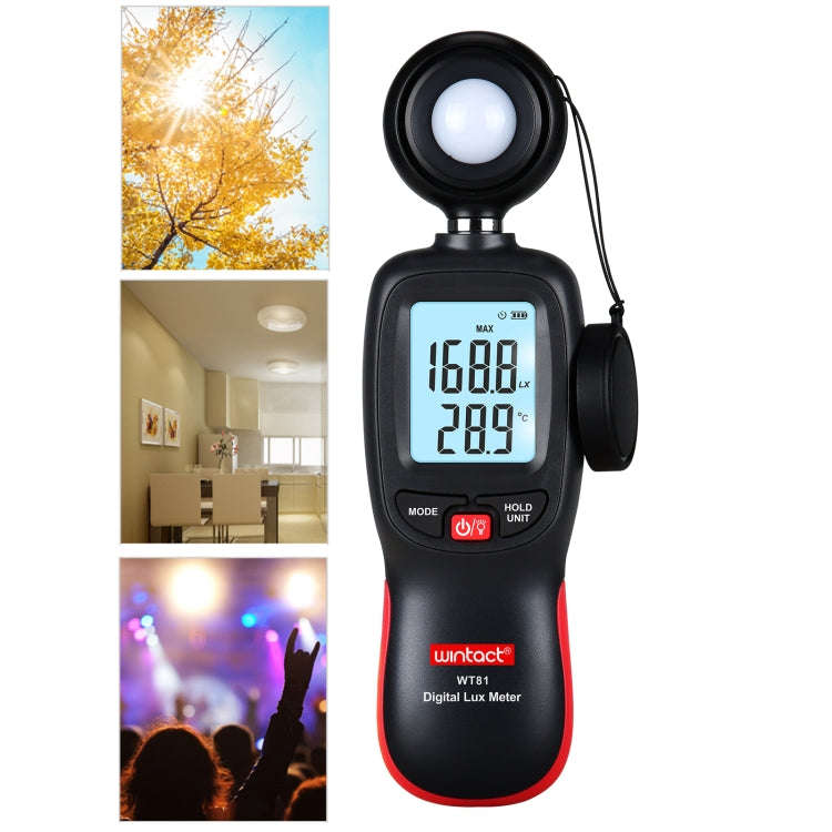 Wintact WT81 Digital Light Lux Meter for Factory / School / House Various Occasion, Range: 0-200,...