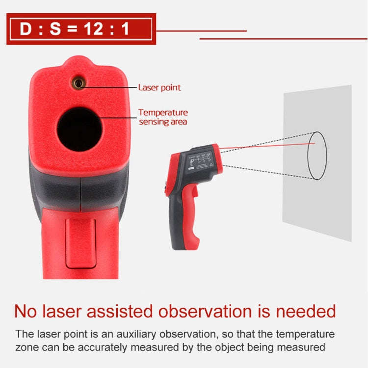 Wintact WT700 -50 Degree C~750 Degree C Handheld Portable Outdoor Non-contact Digital Infrared Th...