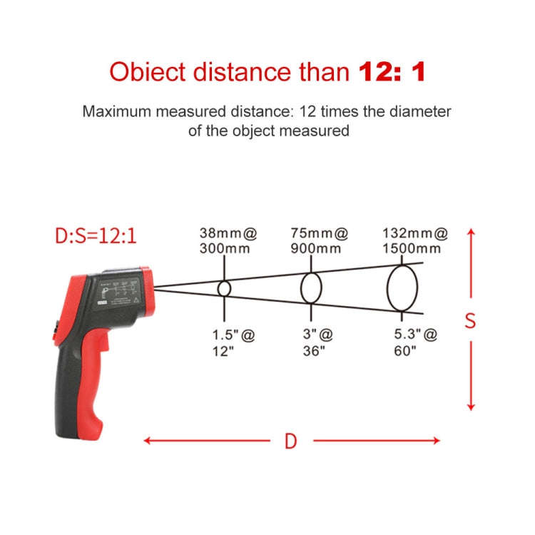 Wintact WT700 -50 Degree C~750 Degree C Handheld Portable Outdoor Non-contact Digital Infrared Th...