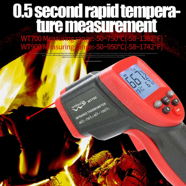 Wintact WT700 -50 Degree C~750 Degree C Handheld Portable Outdoor Non-contact Digital Infrared Th...