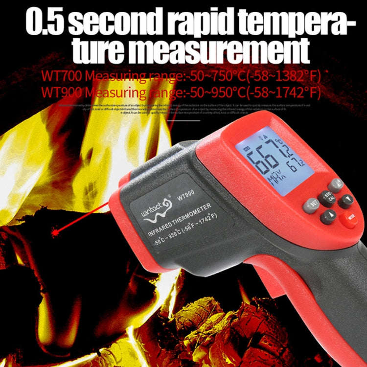 Wintact WT900 -50 Degree C~950 Degree C Handheld Portable Outdoor Non-contact Digital Infrared Th...