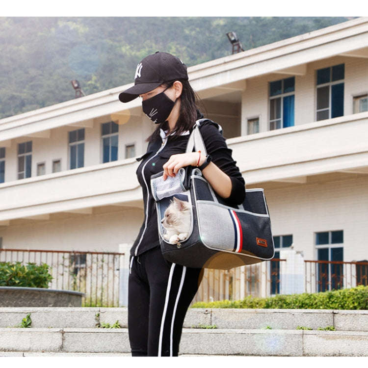 DODOPET Outdoor Portable Oxford Cloth Cat Dog Pet Carrier Bag Handbag Shoulder Bag, Size: 43 x 19...
