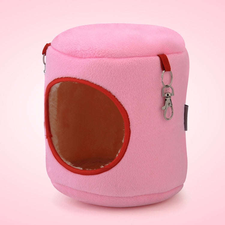 Flannel Cylinder Pet House Warm Hamster Hammock Hanging Bed Small Pets Nest, M, Size:10*12*12cm(P...