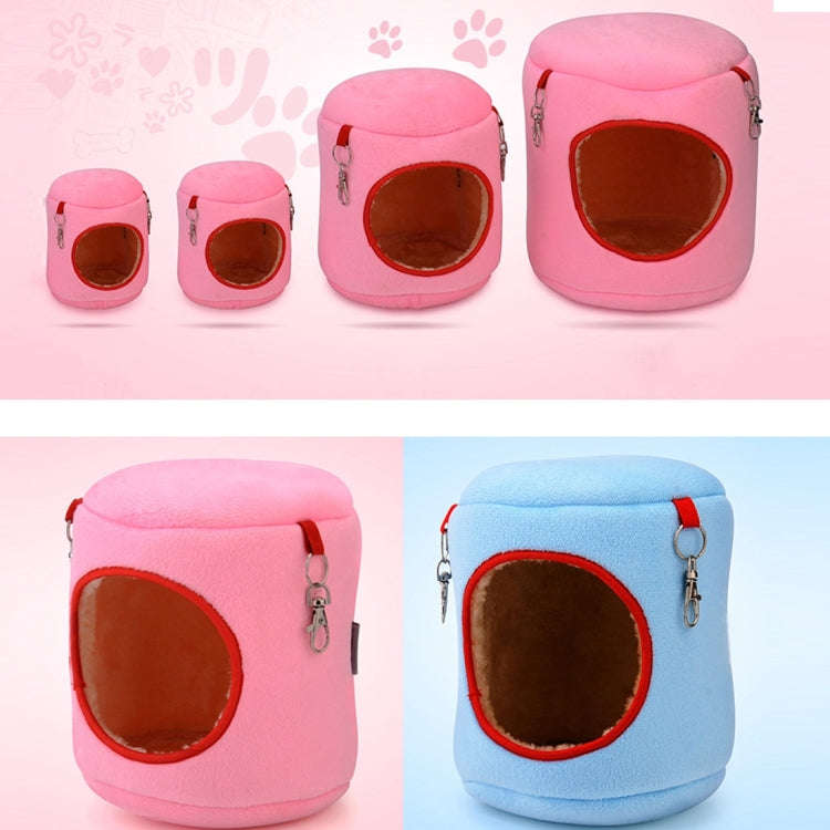 Flannel Cylinder Pet House Warm Hamster Hammock Hanging Bed Small Pets Nest, M, Size:10*12*12cm(P...