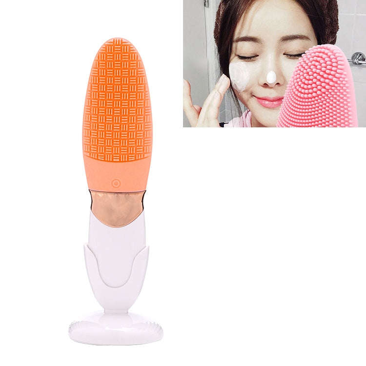 CNaier AE-618 Battery-powered Silicone Acoustic Wave Face Skin Care Electric Facial Cleanser (Ora...