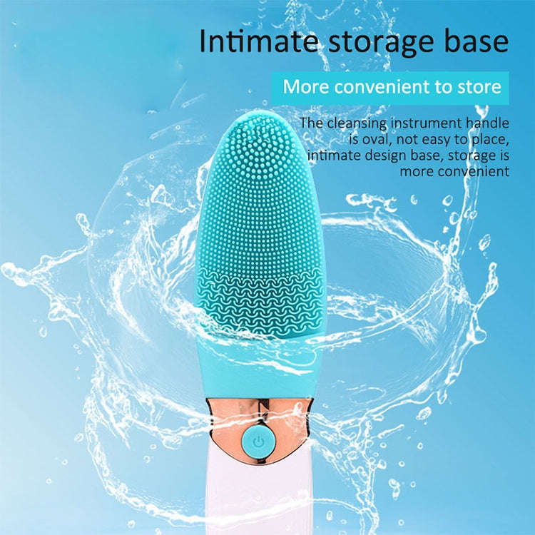 CNaier AE-618 Battery-powered Silicone Acoustic Wave Face Skin Care Electric Facial Cleanser (Pink)