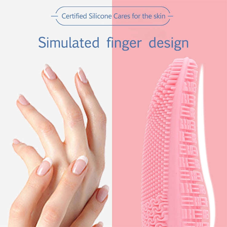 CNaier AE-618 Battery-powered Silicone Acoustic Wave Face Skin Care Electric Facial Cleanser (Pink)