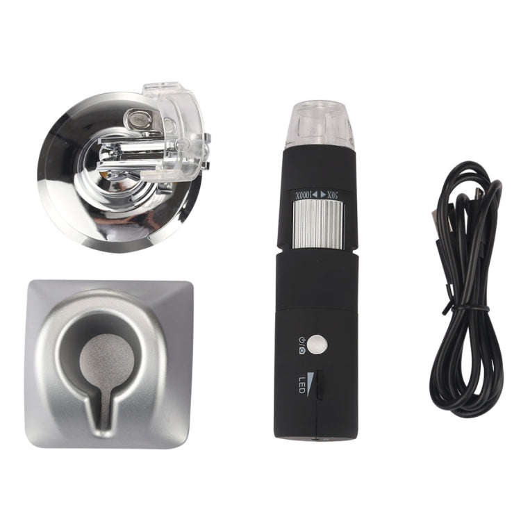 50X~1000X Magnifier HD Image Sensor 1920x1080P USB WiFi Digital Microscope with 8 LED & Professio...