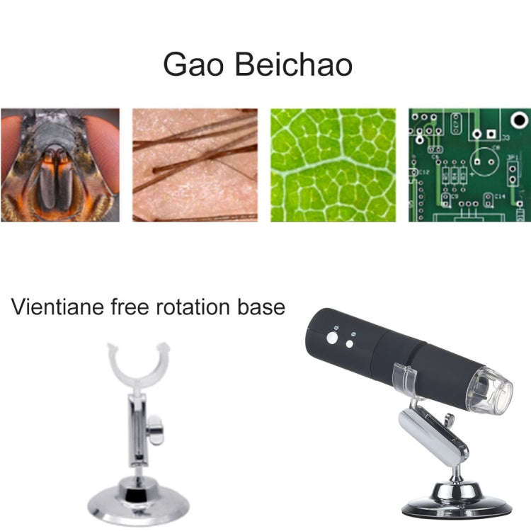 50X~1000X Magnifier HD Image Sensor 1920x1080P USB WiFi Digital Microscope with 8 LED & Professio...