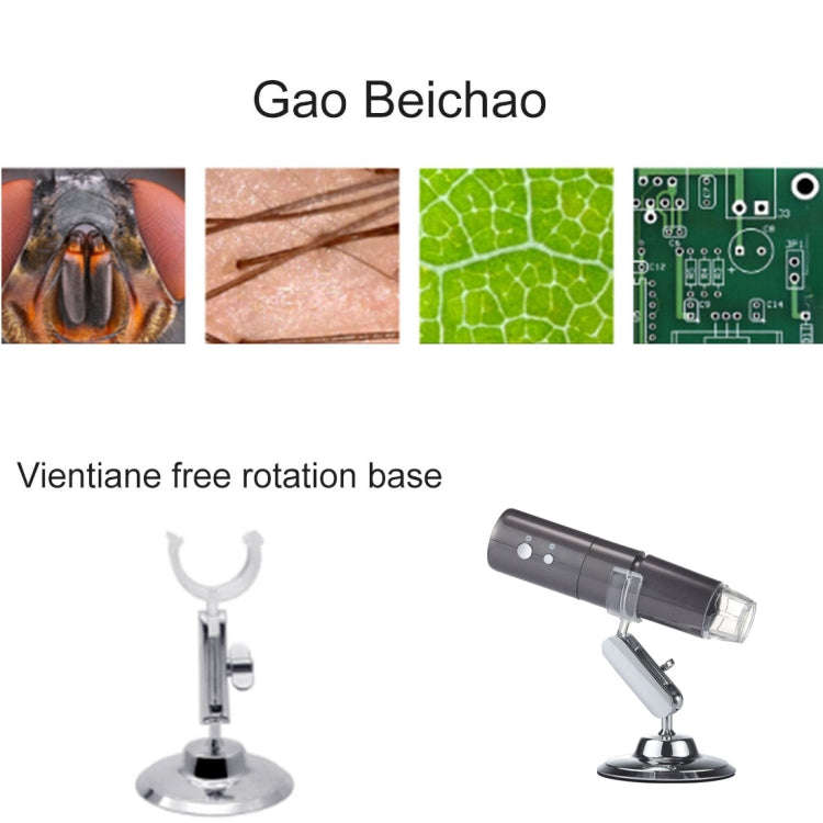50X~1000X Magnifier HD Image Sensor 1920x1080P USB WiFi Digital Microscope with 8 LED & Professio...