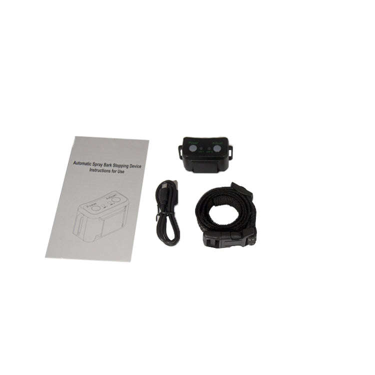 WELLTURN B490 Rechargeable Waterproof Pet Dog Training Automatic Spray Anti Barking Collar(Black)