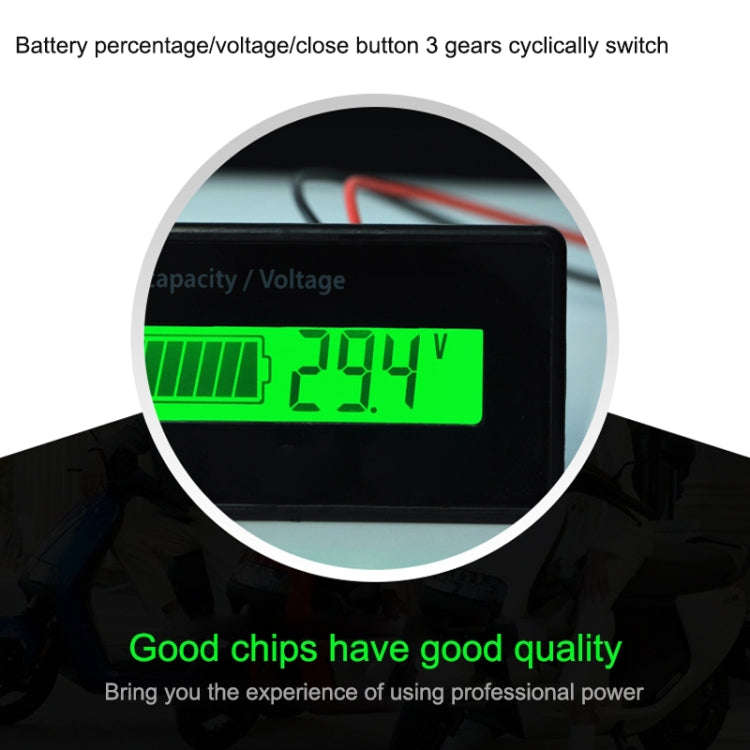 H5 12V-48V Lead-acid Battery Voltage Tester Percentage Voltmeter Gauge Lithium Battery Status Mon...