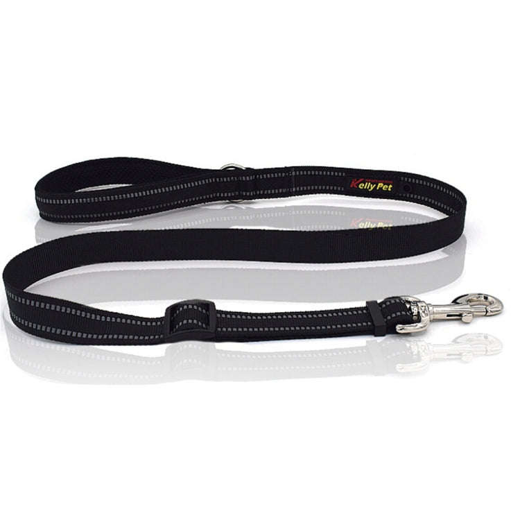 Pet Dogs Nylon Night Reflective Breathable Handheld Traction Lead Leash, Size: M, Adjustable Rang...