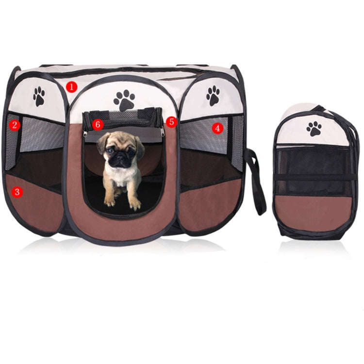 Fashion Oxford Cloth Waterproof Dog Tent Foldable Octagonal Outdoor Pet Fence, M, Size: 91 x 91 x...