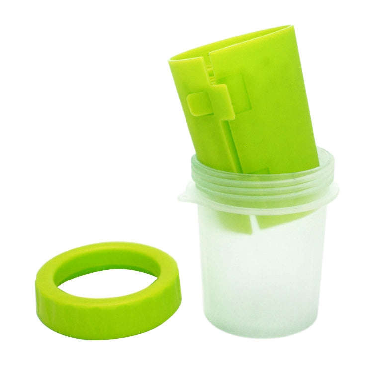 Pet Antiseptic Products Silicone Wash Feet Cleaning Cup Size: L(Green)
