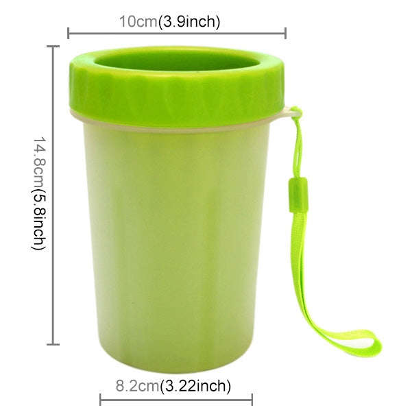 Pet Antiseptic Products Silicone Wash Feet Cleaning Cup Size: L(Green)