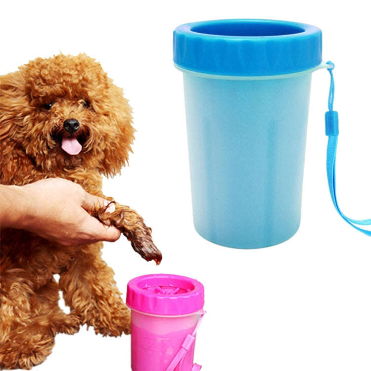 Pet Antiseptic Products Silicone Wash Feet Cleaning Cup Size: L(Blue)